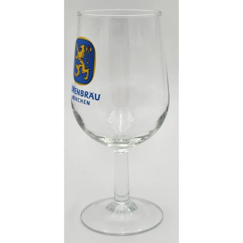 Lowenbrau Munch Stemmed Beer Tulip Glass ~ VTG